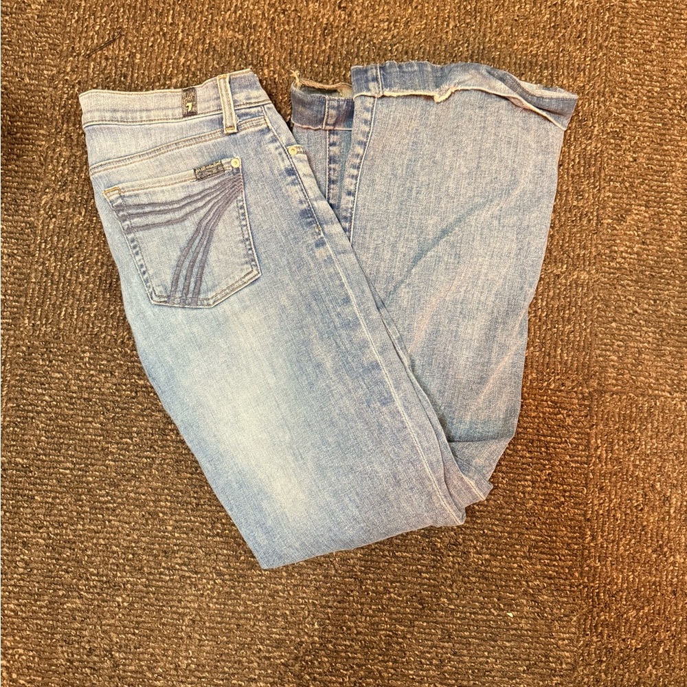 7 For All Mankind Light Blue Boot Cut Jeans